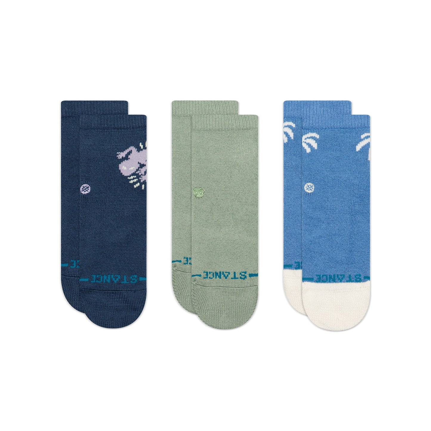 Stance Baby and Toddler Crew Socks 3 Pack - Gecko