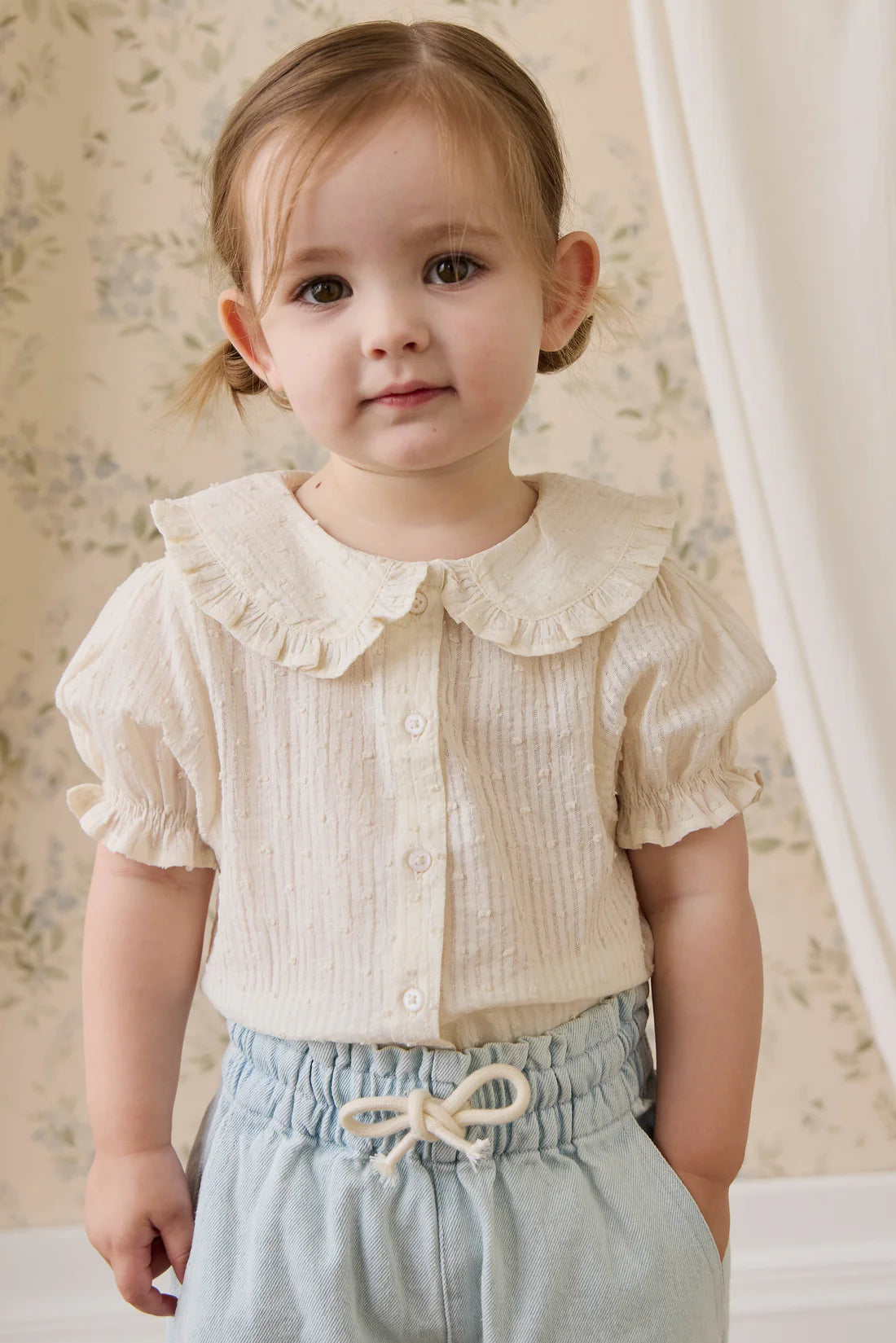 Jamie Kay Organic Cotton Bowie Blouse - Parchment