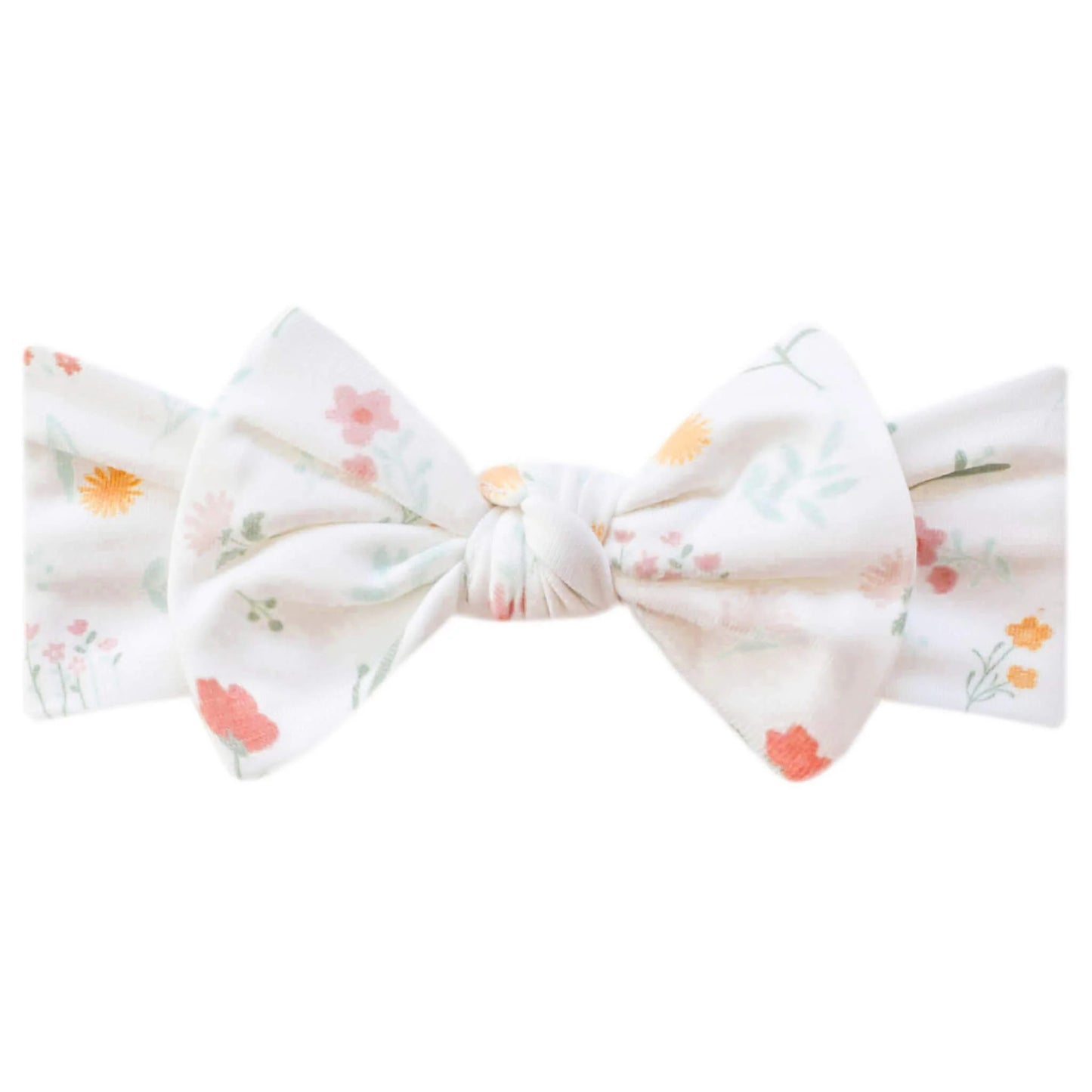 Copper Pearl Knit Headband Bow