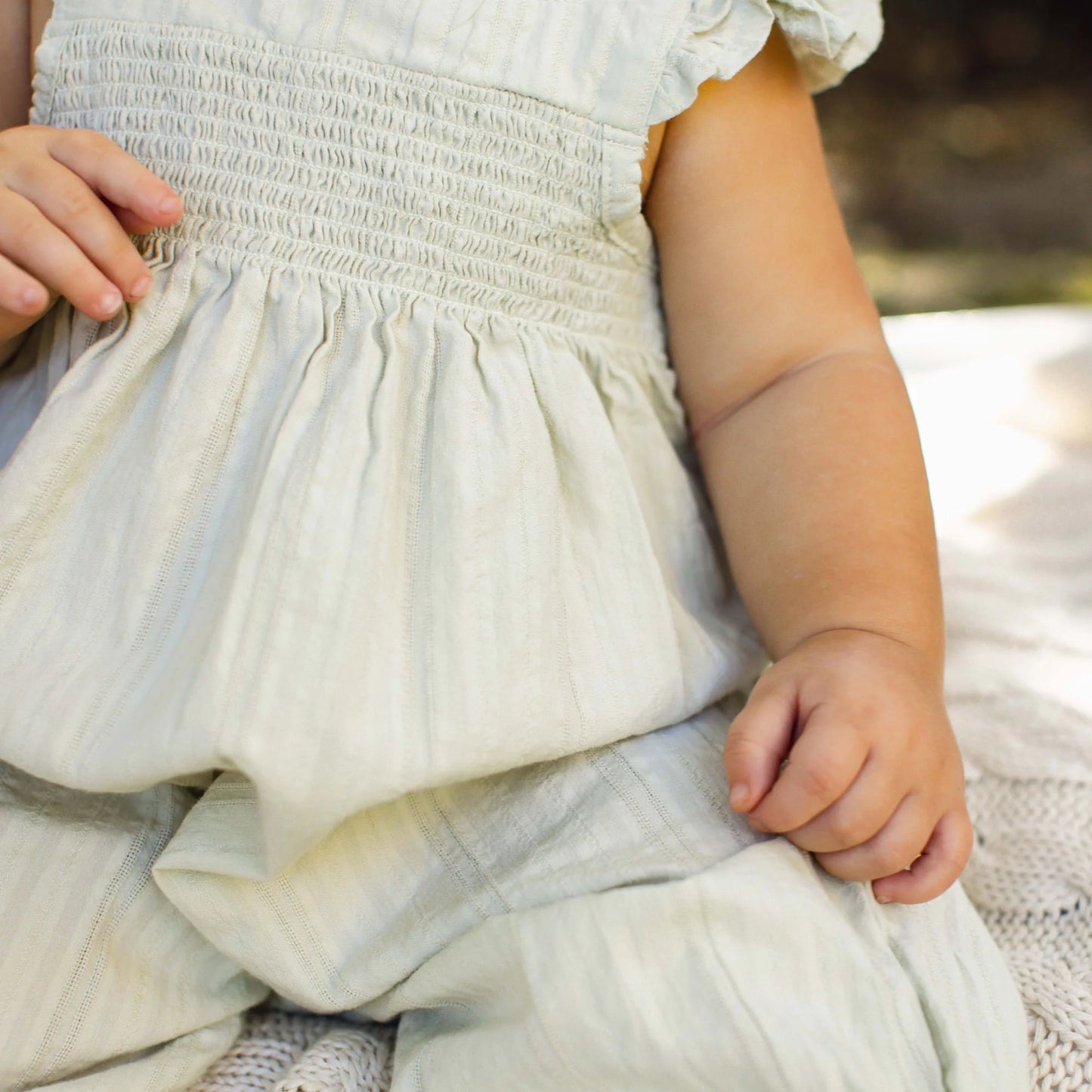 Burts Bees Seersucker Organic Baby Girl Jumpsuit