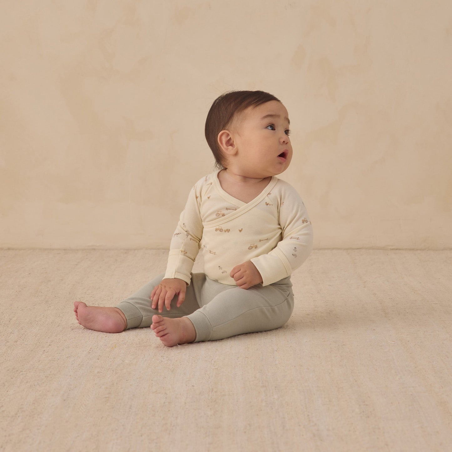 Quincy Mae Side Snap Bodysuit - Farm