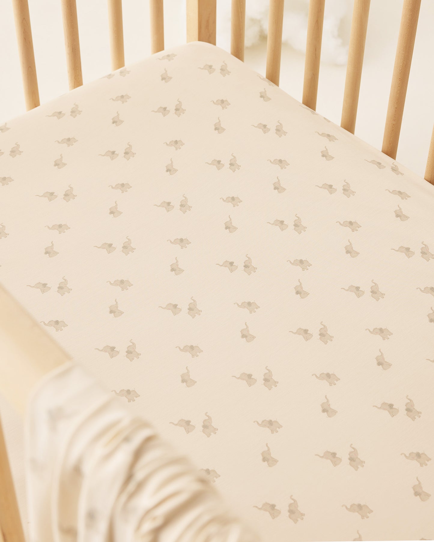 Quincy Mae Bamboo Crib Sheet - Elephants