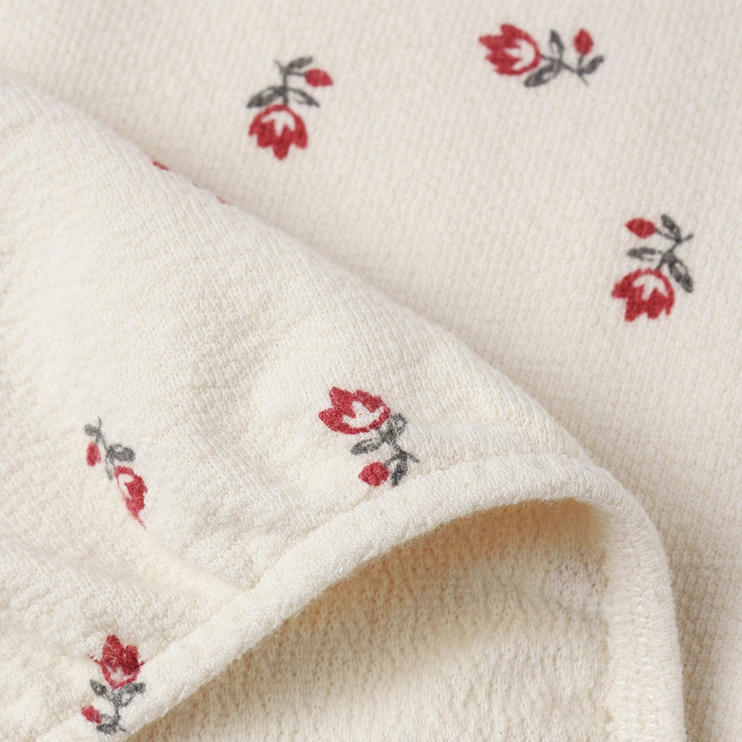 Rylee and Cru Spongey Knit Set - Ruby Ditsy