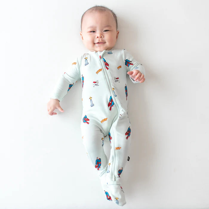 Kyte Baby Zippered Footie - Superman