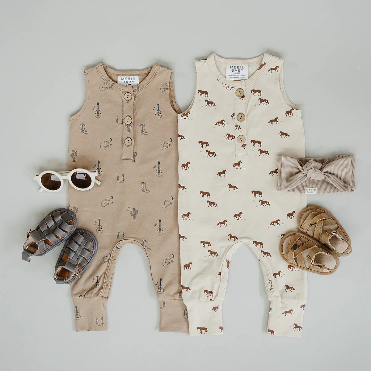Mebie Baby Tank Romper - Western
