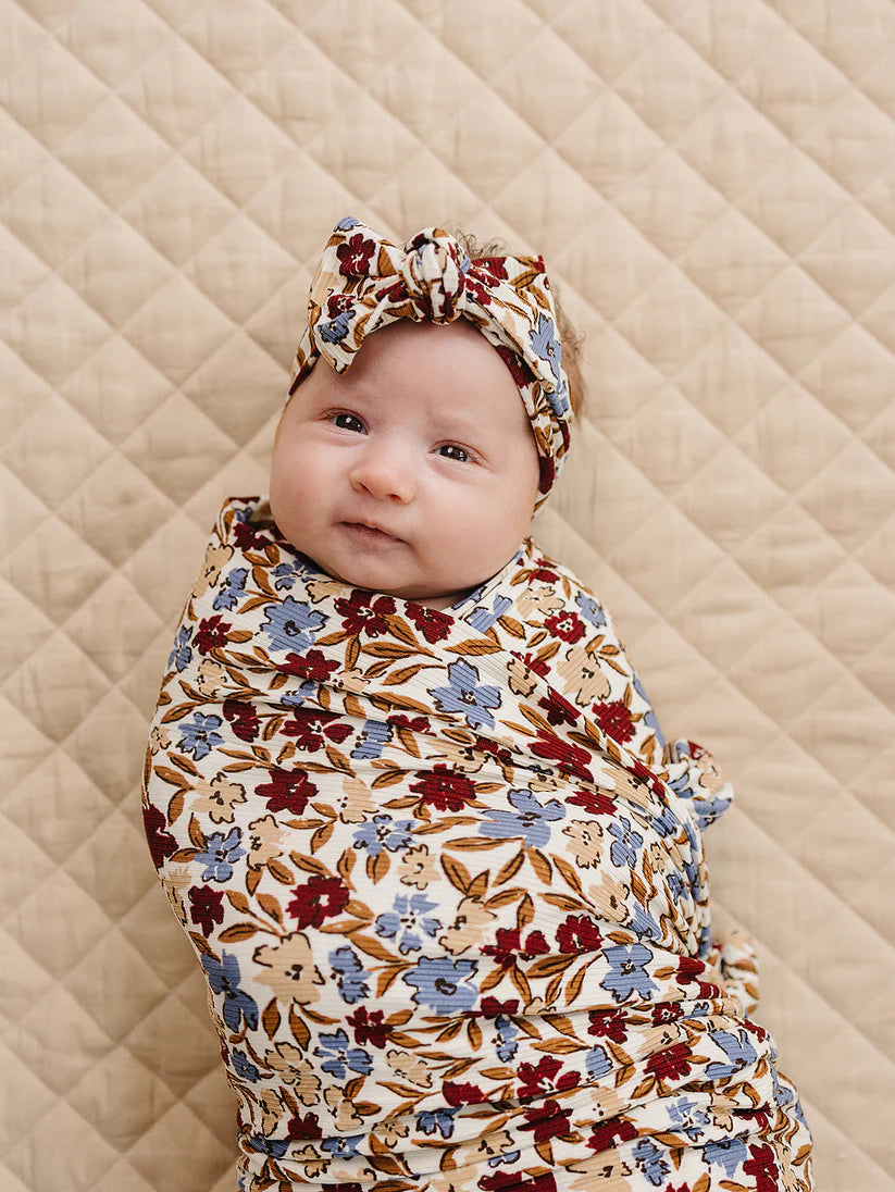 Mebie Baby Ribbed Bamboo Head Wrap