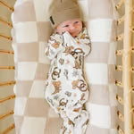 Mebie Baby Ribbed Bamboo Knot Gown