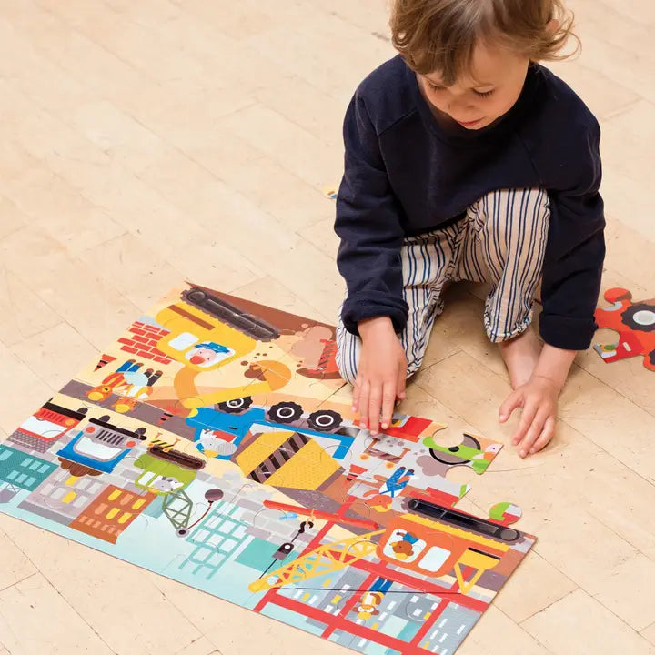 Chronicle Books Construction Site 24-Piece Floor Puzzle