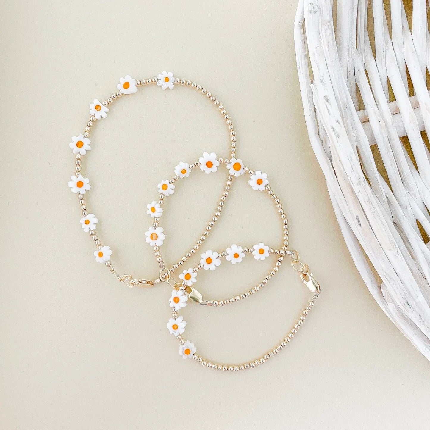 LittleLundsCo Baby Bracelet - Gold Daisy