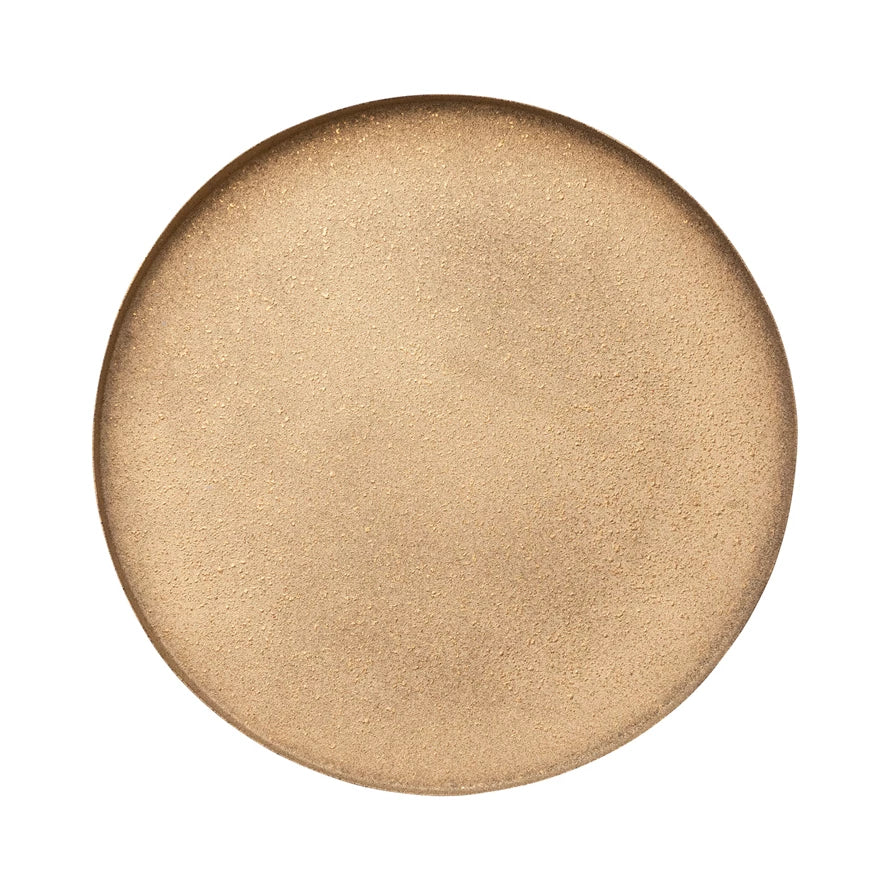 Creative Co-op Round Decorative Textured Metal Tray 12" - Gold Finish
