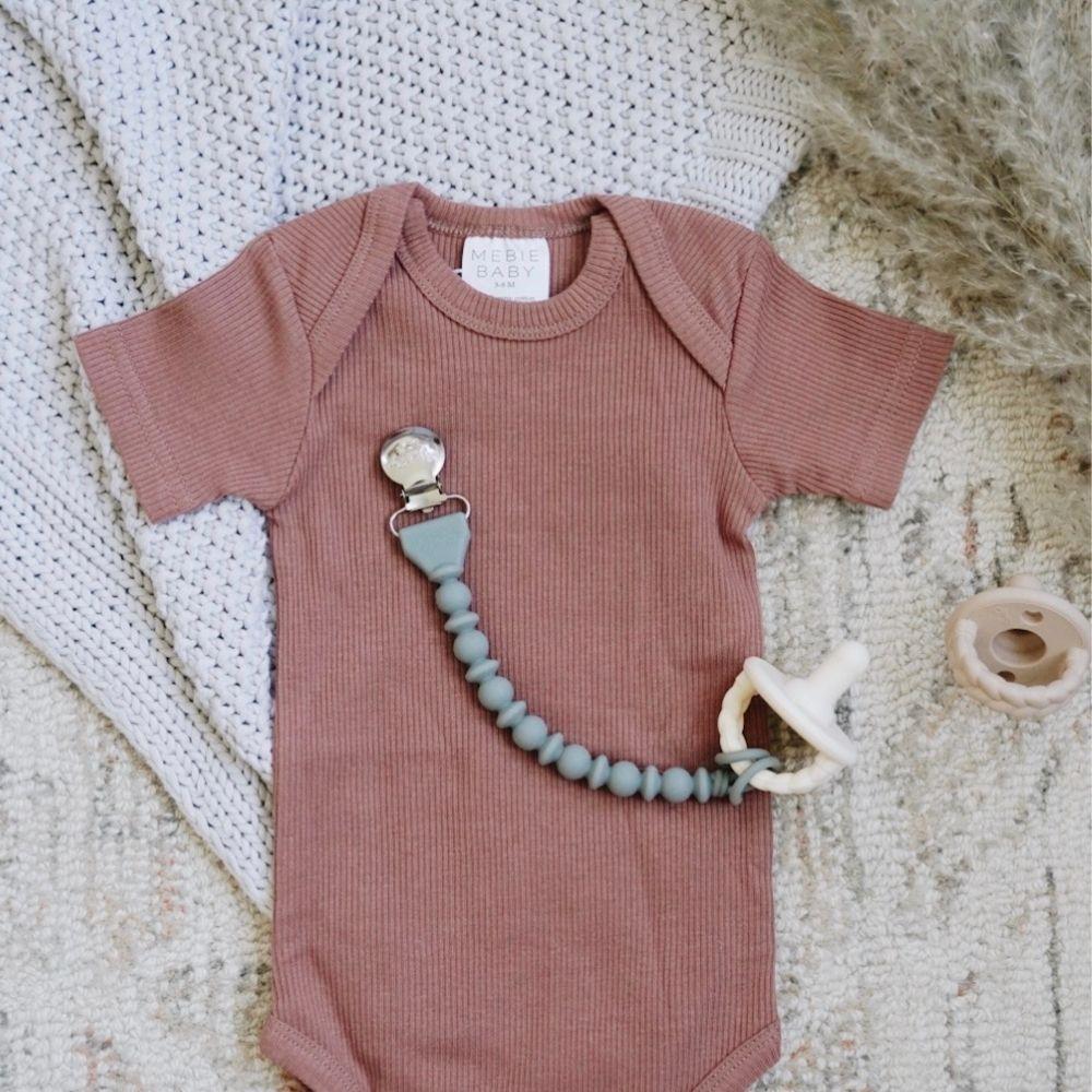Itzy Ritzy Sweetie Strap Beaded Pacifier Clip - Succulent