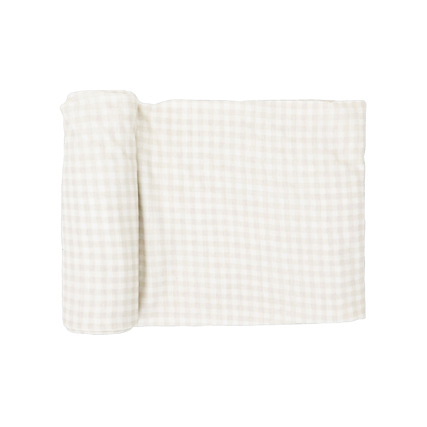 Little Unicorn Stretch Knit Swaddle Blanket - Tan Gingham