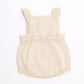 Viverano Organics Organic Cotton Milan Pastel Bobble Sweater Knit Baby Romper - Cream