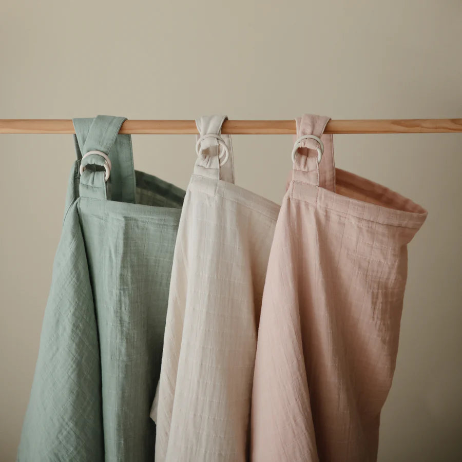 Mushie Muslin Nursing Cover - Blush
