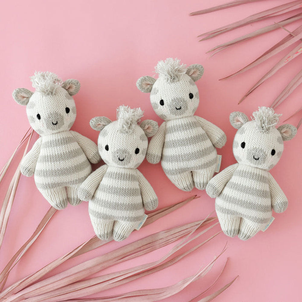 Cuddle and Kind Baby Zebra - Gray / Cream