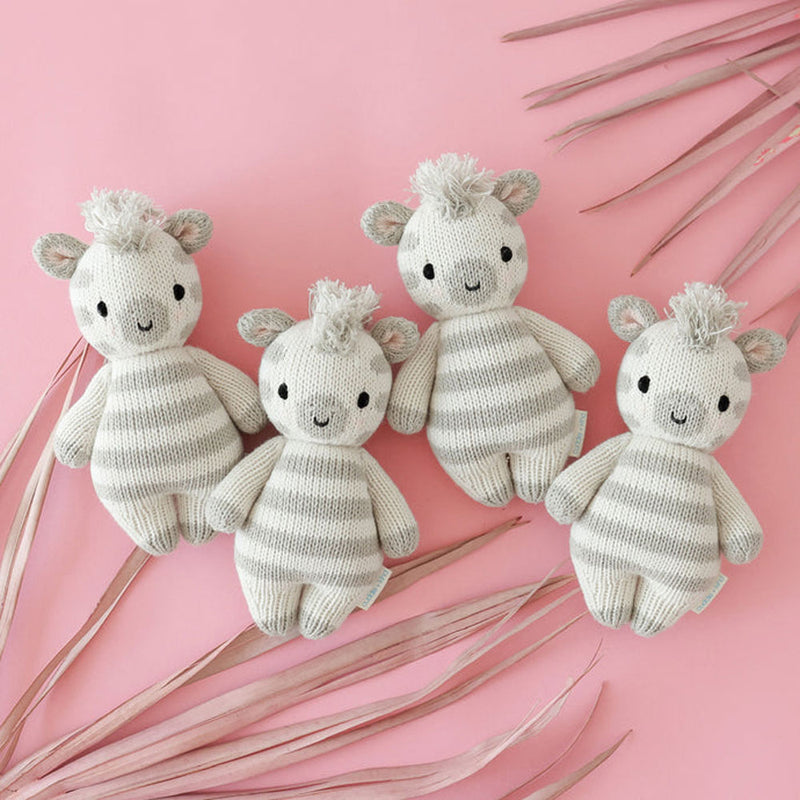 Cuddle and Kind Baby Zebra - Gray / Cream