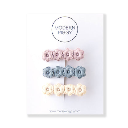 Modern Piggy Clip Set of 3 - Flora