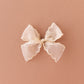 Modern Piggy Ribbon Bow - Nylon Headband - Fawn