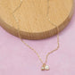 Fame Opal and Stone Heart Chain Necklace