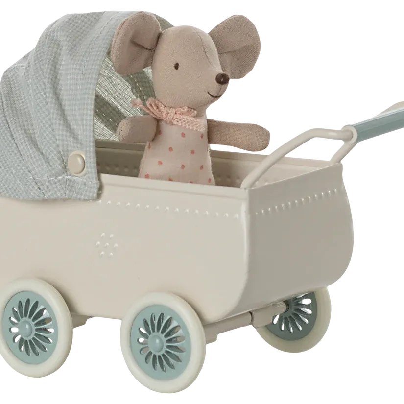Maileg Pram With Baby Mouse