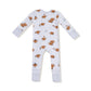 Angel Dear Bamboo 2 Way Zipper Romper - Footballs Playing Football