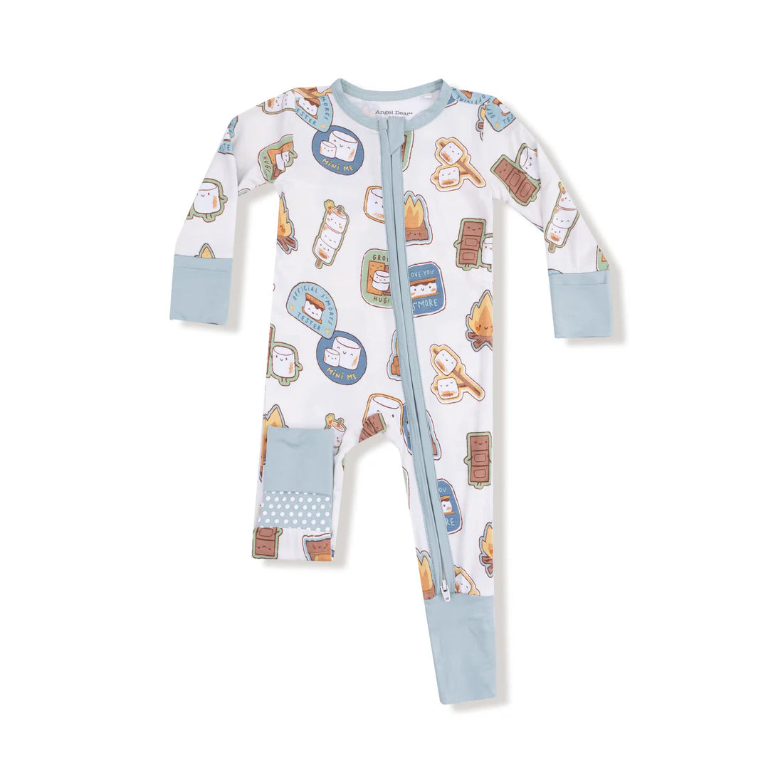 Angel Dear Bamboo 2 Way Zipper Romper - Smores