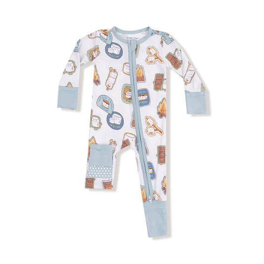 Angel Dear Bamboo 2 Way Zipper Romper - Smores