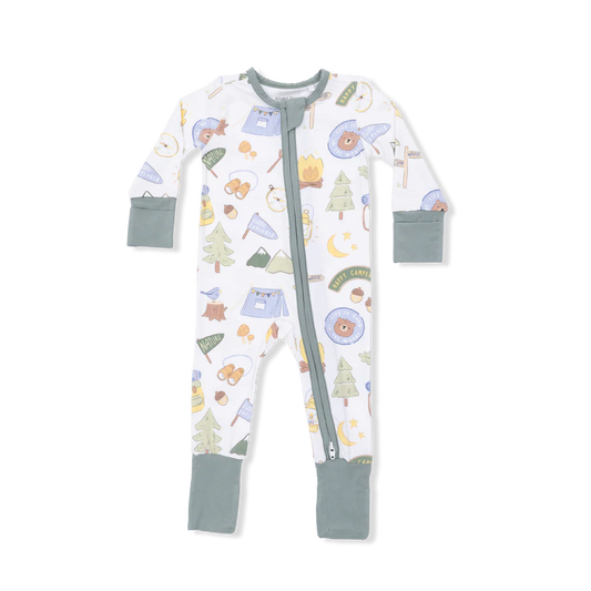 Angel Dear Convertible Romper - Camping Blue