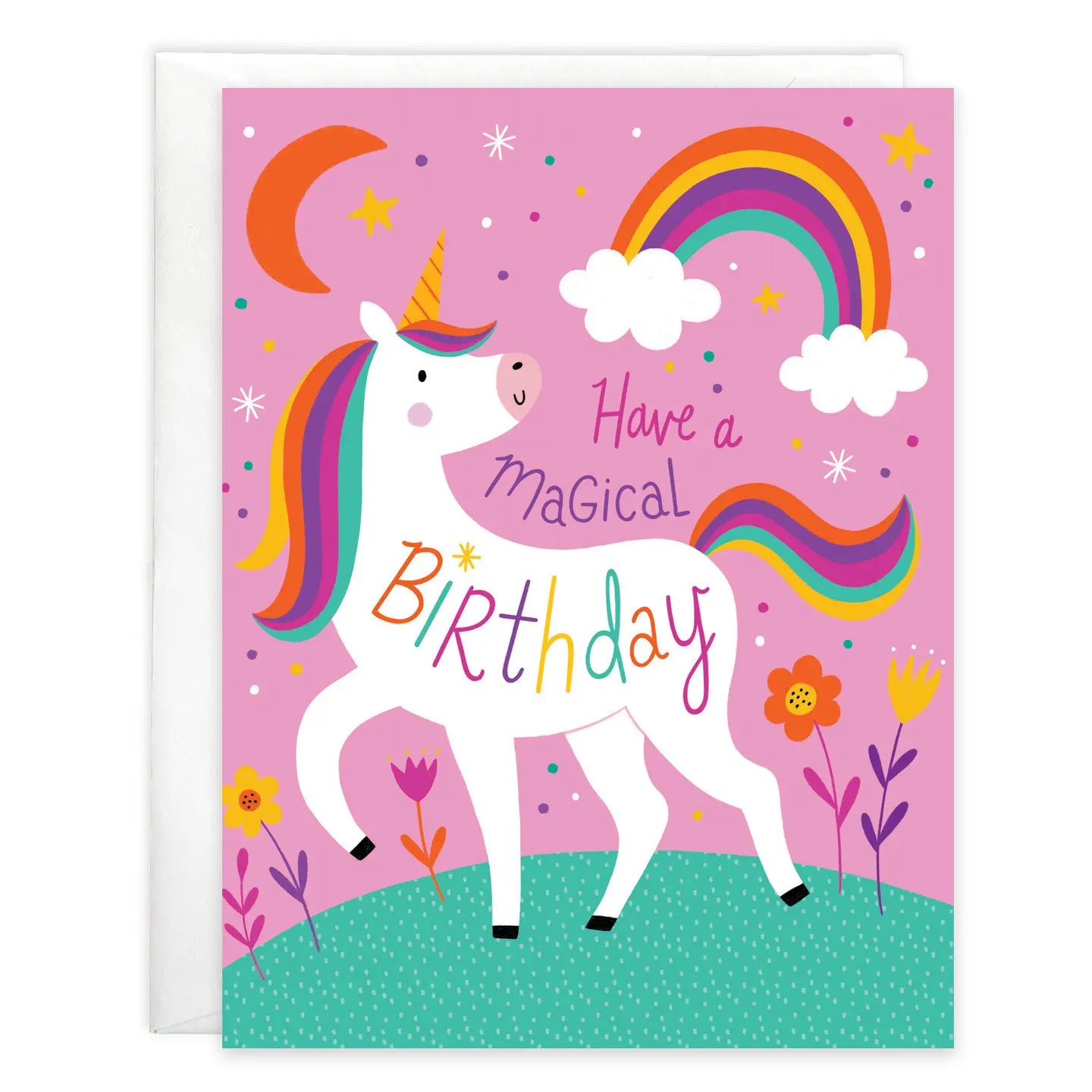 Gina B Designs Birthday Greeting Card - Kids - Magical Unicorn