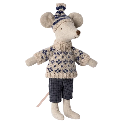 Maileg Dad Winter Mouse with Ski Set