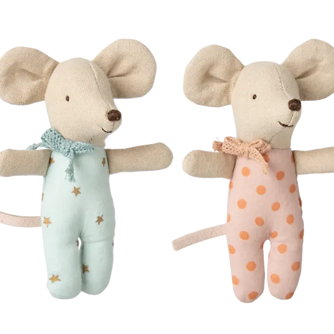 Maileg Twins Baby Mice in Matchbox