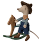 Maileg Cowboy Mouse On Rocking Horse - Little Brother
