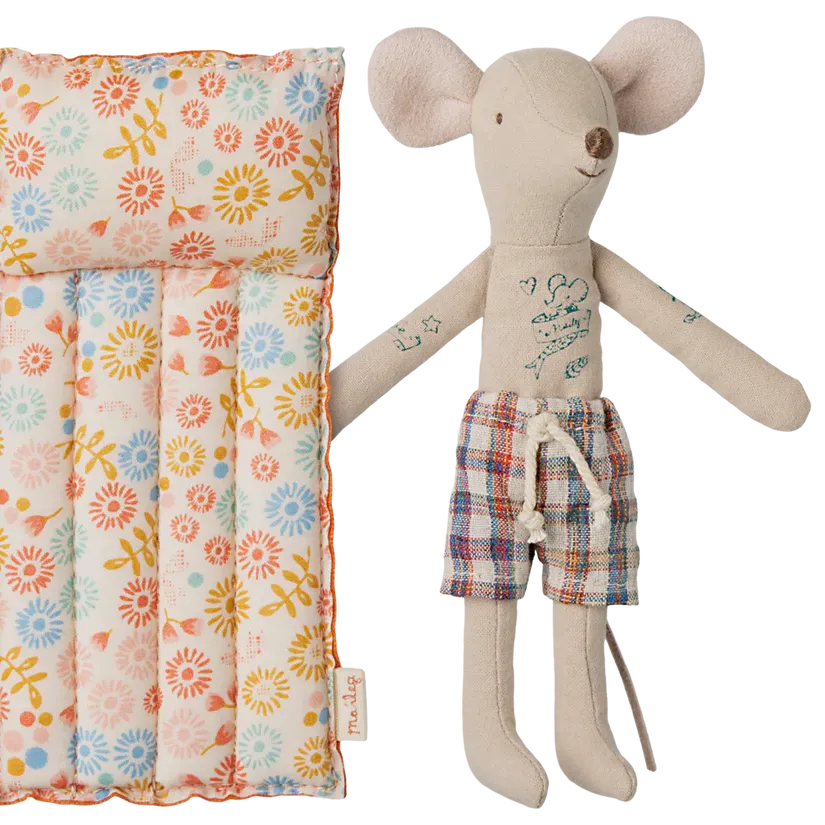Maileg Beach Mouse With Air Mattress - Dad