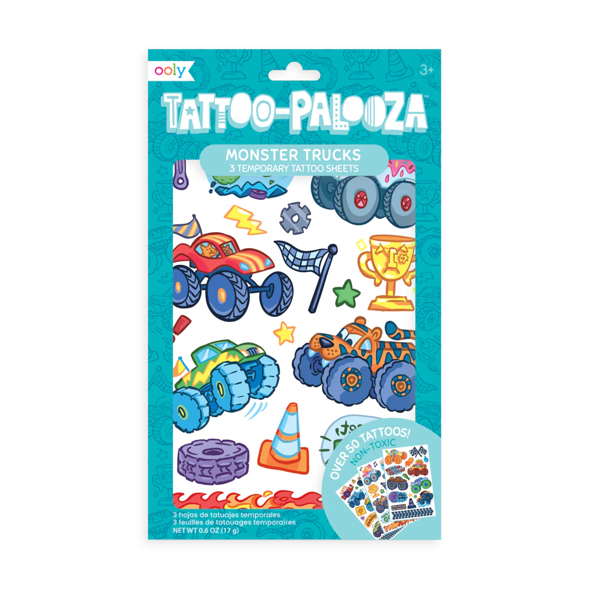 OOLY Tattoo Palooza: Temporary Tattoos - Monster Trucks