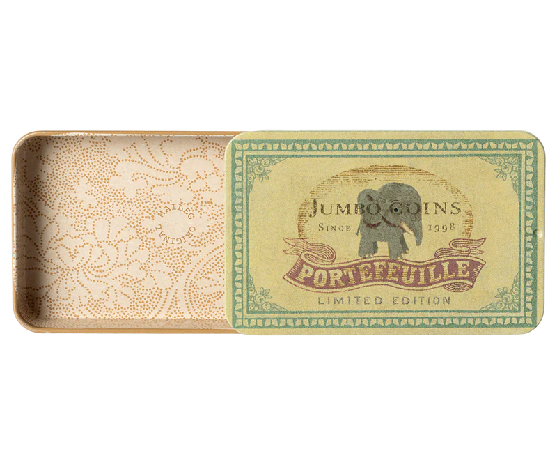Maileg Metal Box with Sliding Lid,Jumbo Coins