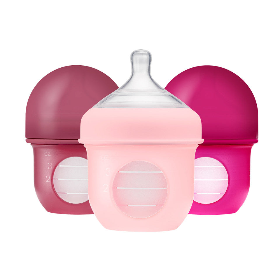 Boon NURSH Silicone Pouch Bottle - 4oz - 3pk