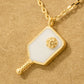 Fame Gold Dipped Epoxy Pickleball Pendant Necklace
