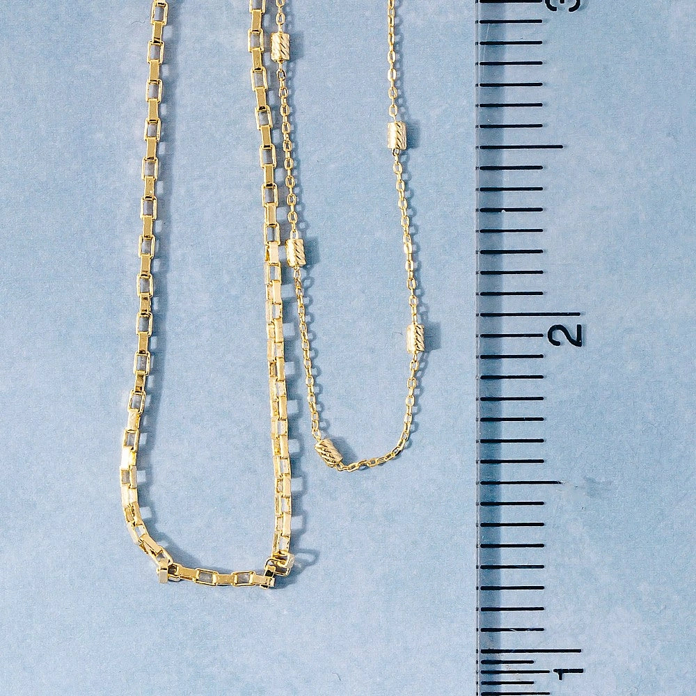 Fame Two Row Layered Chain Necklace
