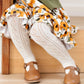 Little Stocking Co Fancy Knit Tights - Ivory
