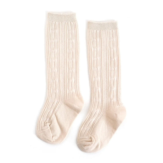 Little Stocking Co Vanilla Fancy Lace Top Knee High Socks