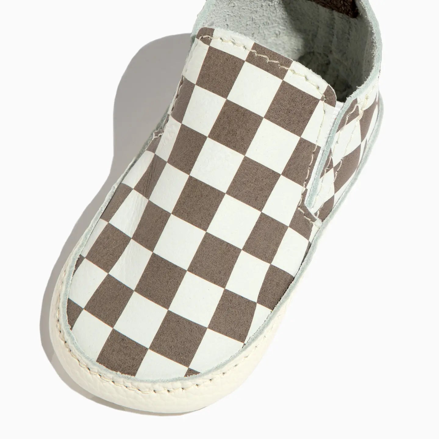 Freshly Picked Soft Sole Slip On Baby Shoe - Chocolate Check