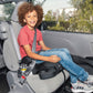 Child sitting in vehicle in backless Diono Cambria 2XT Booster Car Seat - Black Storm