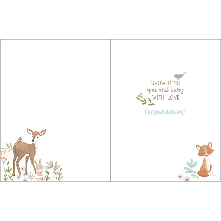 GINA B DESIGNS Baby Greeting Card - Forest Animals