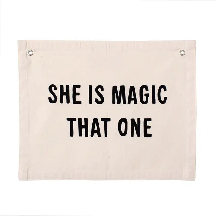 Imani and kids She is Magic Canvas Banner