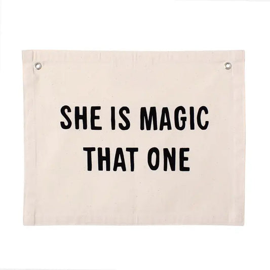 Imani and kids She is Magic Canvas Banner