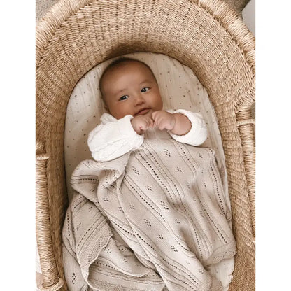 Luna and Luca Pointelle Baby Blanket