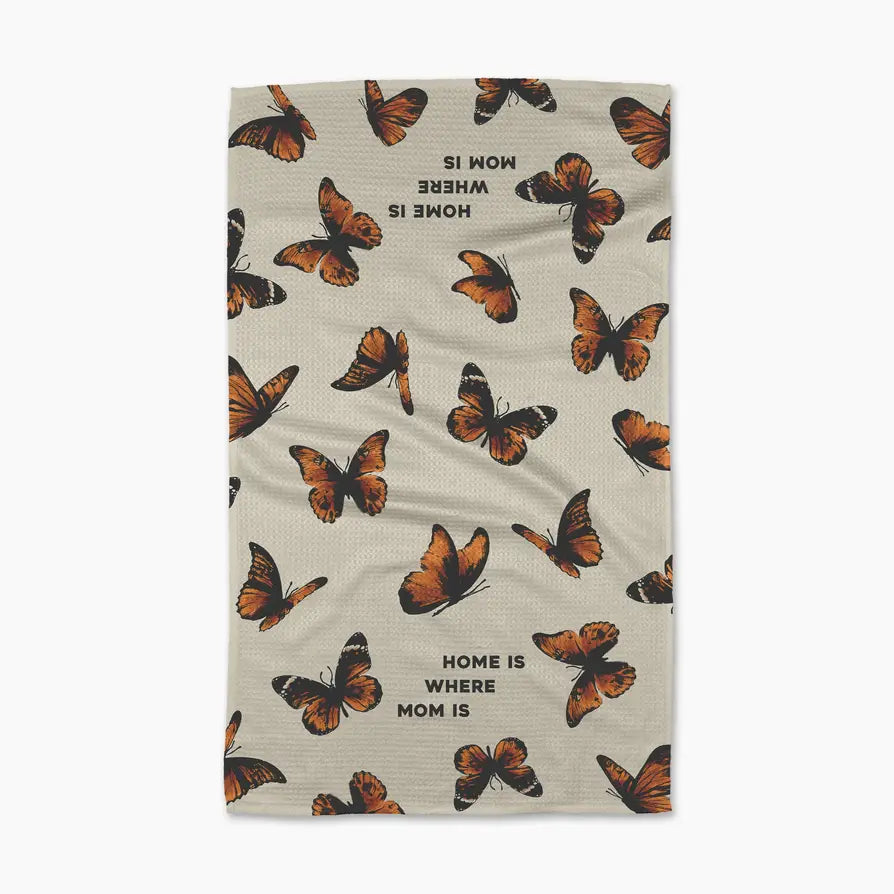 Geometry Love U Mom Tea Towel