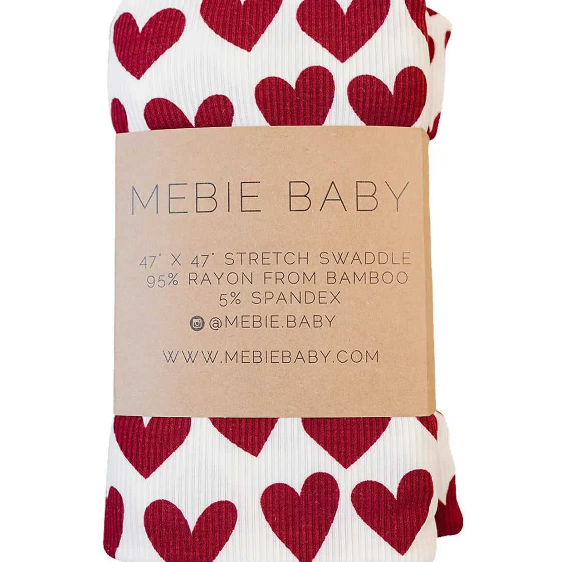 Mebie Baby Ribbed Bamboo Stretch Swaddle
