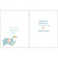 Gina B Designs With Scripture Baby Greeting Card - Elephant on Rainbow