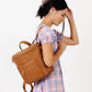 Fawn Design The Mini - Faux Leather Diaper Bag Travel Backpack Crossbody